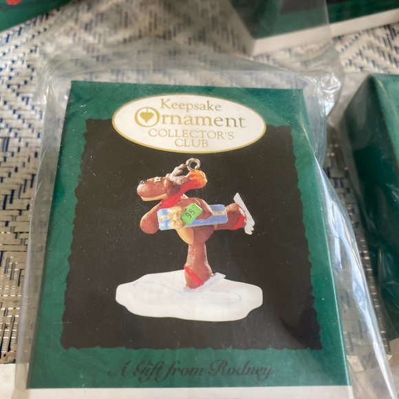 VINTAGE HALLMARK ORNAMENTS LOT CHRISTMAS 1995 COLLECTORS CLUB NEW - Picture 4 of 7